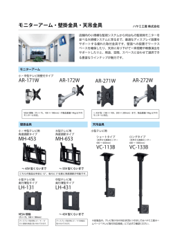 モニターアーム・壁掛金具・天吊金具 AR-171W MH-453 MH-653