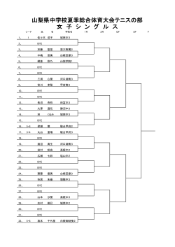 山梨県中学校夏季総合体育大会テニスの部 女 子 シ ン グ ル ス