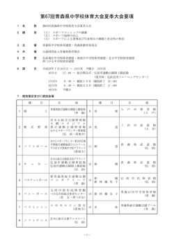 大会要項 - 青森県バレーボール協会ホームページ