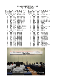 参加選手一覧