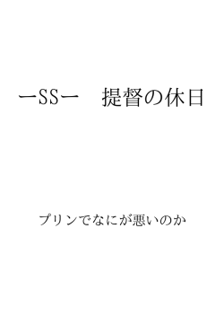 ーSSー 提督の休日 ID:94841