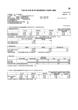 平成29年3月期 第1四半期決算短信