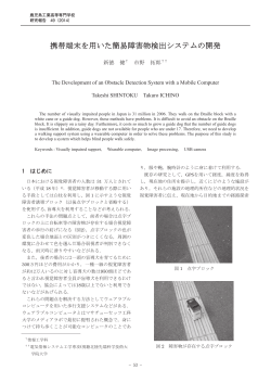 携帯端末を用いた簡易障害物検出システムの開発