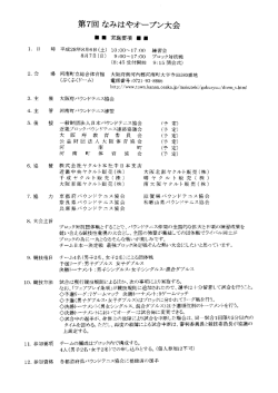 第7回 なみはやオープン大会