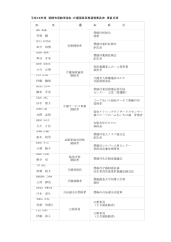 豊橋市高齢者福祉・介護保険事業運営委員会 委員名簿( pdf/56KB )