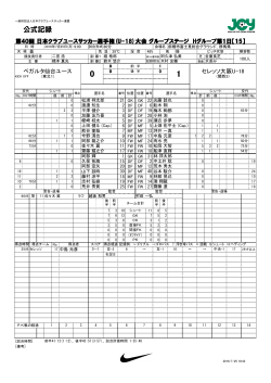 公式記録 - JCY | 一般財団法人日本クラブユースサッカー連盟
