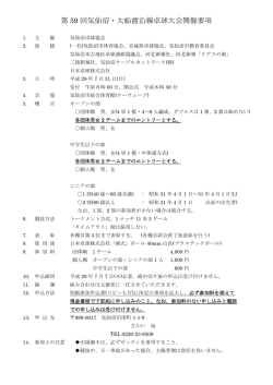 第 59 回気仙沼・大船渡沿線卓球大会開催要項