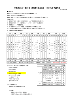 組合せ／日程／結果