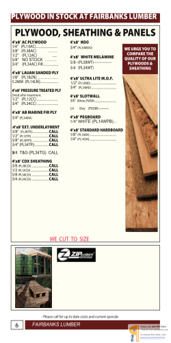 plywood - Fairbanks Lumber Co