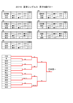 2016 夏季シングルス 男子B級ドロー