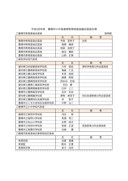 豊橋市小中高連携教育推進協議会委員名簿pdf( 62KB )