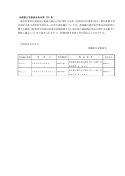 （沖縄県公安委員会告示第128号）.