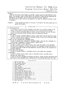 Instruction Manual for 48 mm-size Program