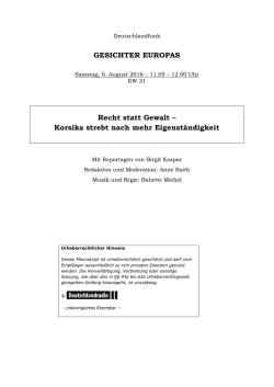 Korsika strebt nach mehr Eigenständigkeit