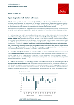 Japan: Stagnation nach starkem Jahresstart
