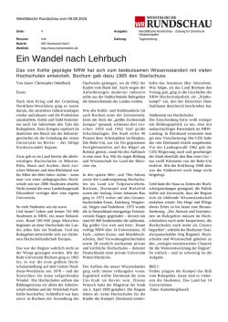 Ein Wandel nach Lehrbuch