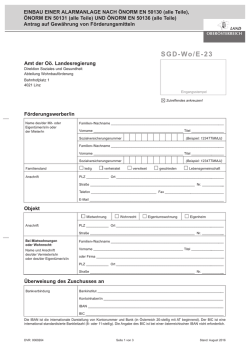 Einbau einer Alarmanlage nach &Ouml;NORM EN50130 (alle Teile