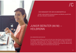 junior berater (m/w) – heilbronn