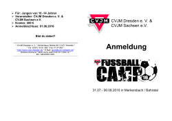 Anmeldung - CVJM Dresden