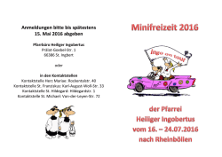 Sommerfreizeit 2016 - Pfarrei Heiliger Ingobertus