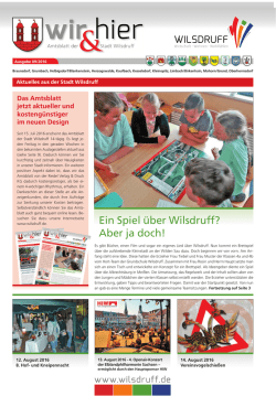Ein Spiel &uuml;ber Wilsdruff? Aber ja doch!
