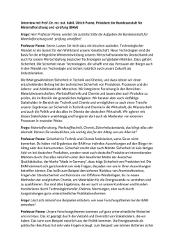 Interview mit Professor Doktor rer. nat. habil