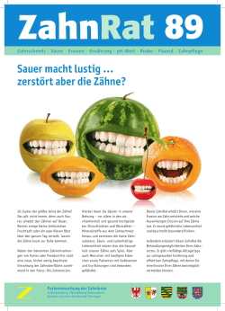ZahnRat 89: Sauer macht lustig zerstört aber die Zähne?