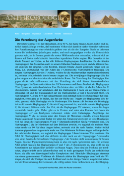 Die Vererbung der Augenfarbe