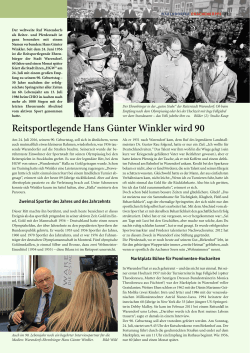 Reitsportlegende Hans Günter Winkler wird 90