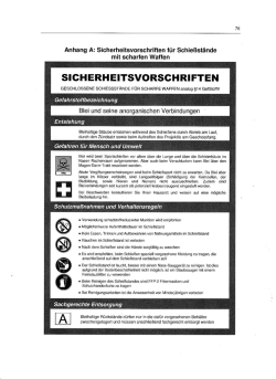 Infos Bleiaufnahme bei Sportsch&uuml;tzen