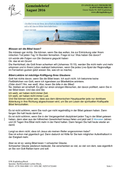 EFK-Gemeindebrief (August 2016)