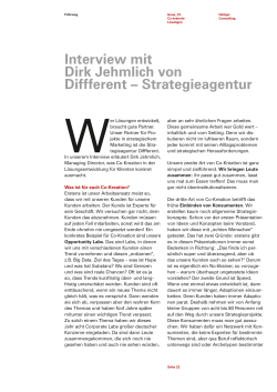 Interview mit Dirk Jehmlich von Diffferent – Strategieagentur
