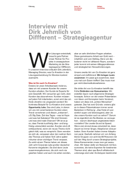 Interview mit Dirk Jehmlich von Diffferent &ndash; Strategieagentur