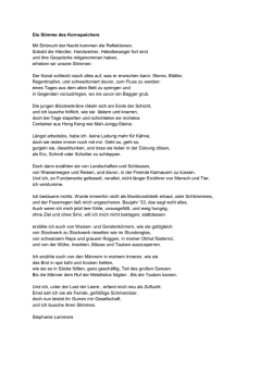 Die Stimme des Kornspeichers Mit Einbruch der Nacht kommen die