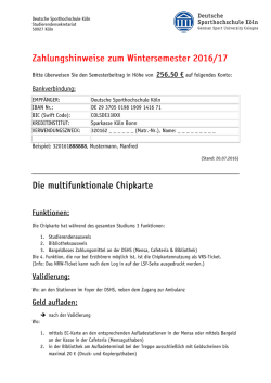 Informationen zum Studienstart - Deutsche Sporthochschule K&ouml;ln