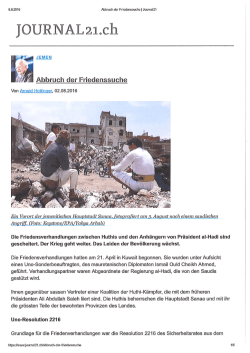 Jemen: Abbruch der Friedenssuche