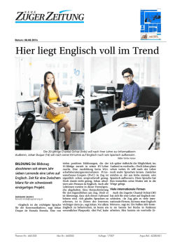 Hier liegt Englisch voll im Trend