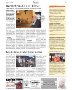 Kirchen Zeitung Hildesheim vom 17. Juli 2016 S.13