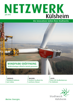 Kundenzeitung - Stadtwerk Külsheim
