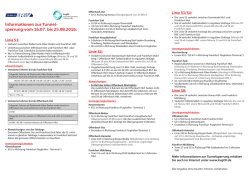 Informationen zur Tunnelsperrung