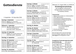 Gottesdienste - Evangelische Pastorationsgemeinschaft