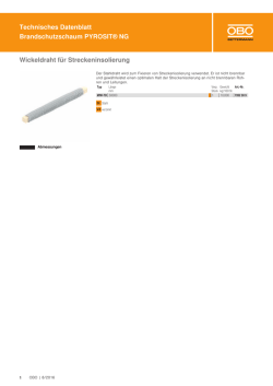 Technisches Datenblatt Brandschutzschaum PYROSIT® NG