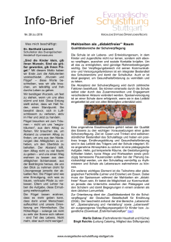 Info-Brief - Evangelisches Heidehof