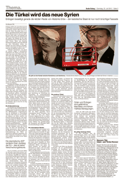 Die T&uuml;rkei wird das neue Syrien