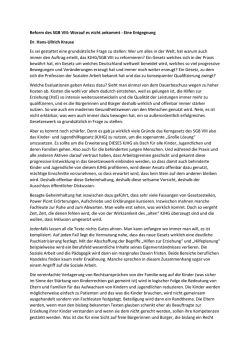 Dr. Krause, 1. Vors. der IGfH - B&uuml;ndnis Kinder-und