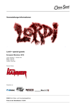 Lordi + special guests - Colos-Saal