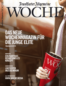 F.A.Z. Woche Objektporträt - Frankfurter Allgemeine Woche