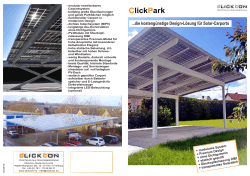 Flyer CarPort - ClickCon - Photovoltaik Montagesysteme