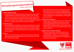 Verwaltungsstrukturreform - SPD