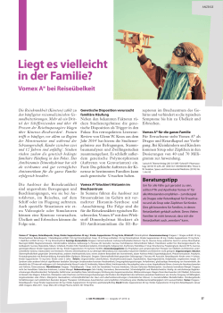 Liegt es vielleicht in der Familie? Vomex A® bei Reiseübelkeit